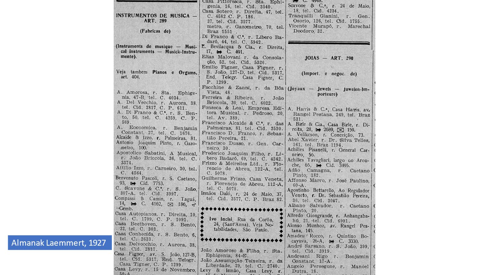 Page d’almanach mentionnant Incisi